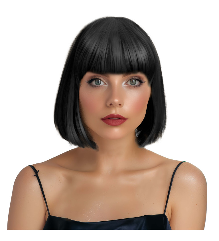 Dámská paruka mikádo černá