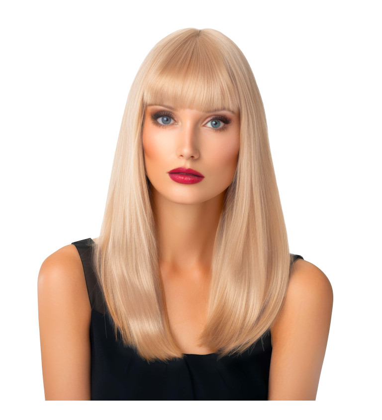 Dámská paruka rovná s ofinou blond
