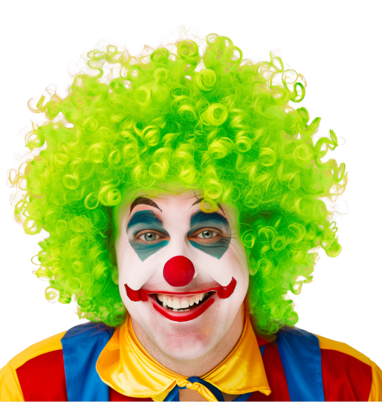 Paruka afro, zelená