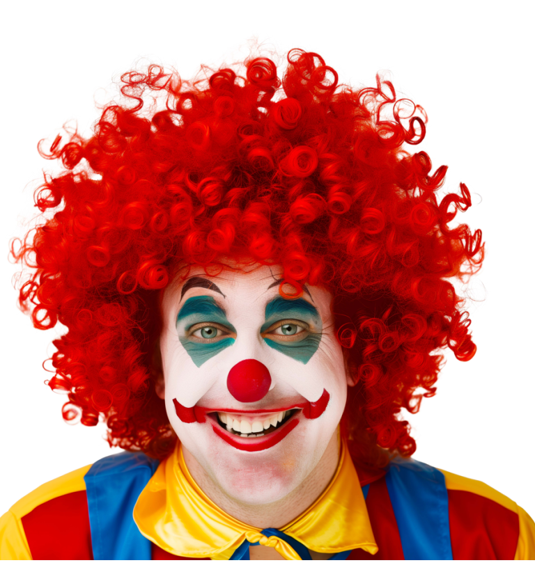 Pánská paruka afro červená