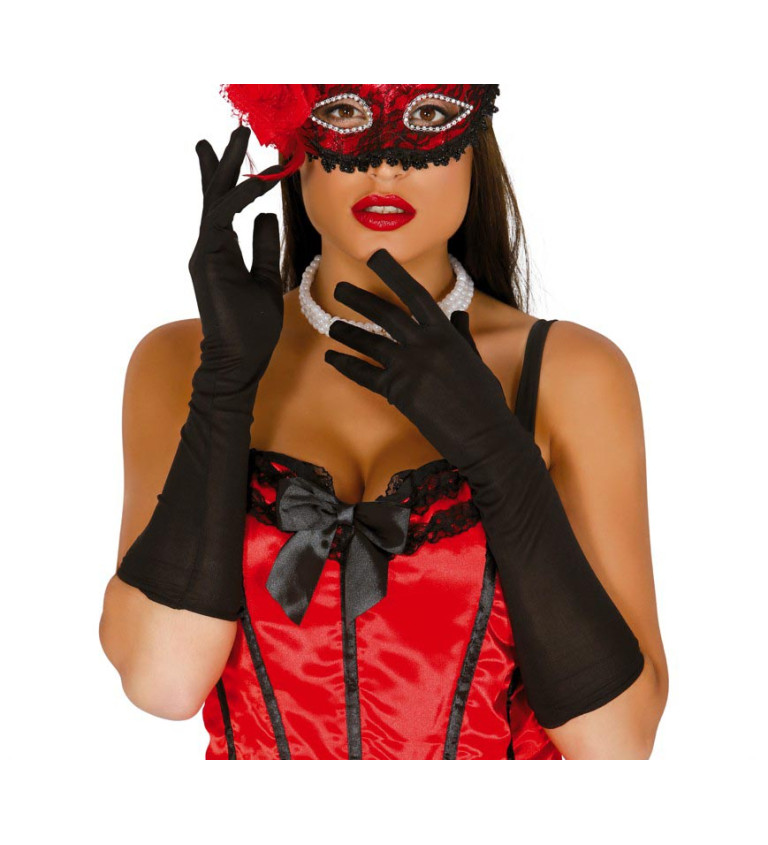 Pár černých rukavic