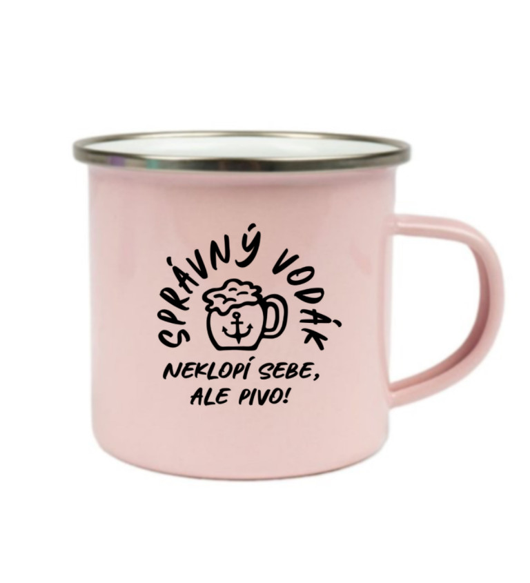 Plecháček růžový - Správný vodák neklopí sebe, ale pivo