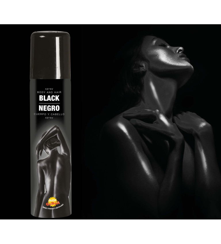 Sprej na vlasy a tělo černý