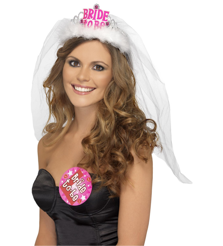 Korunka s bílým závoje Bride to Be
