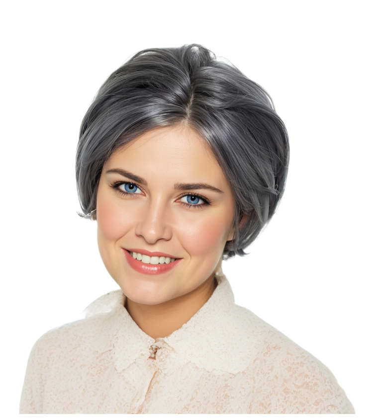 Paruka babička s drdolem