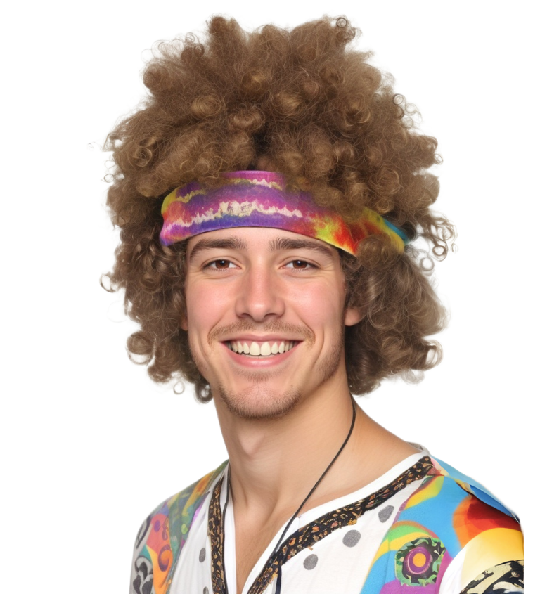Paruka hippie afro