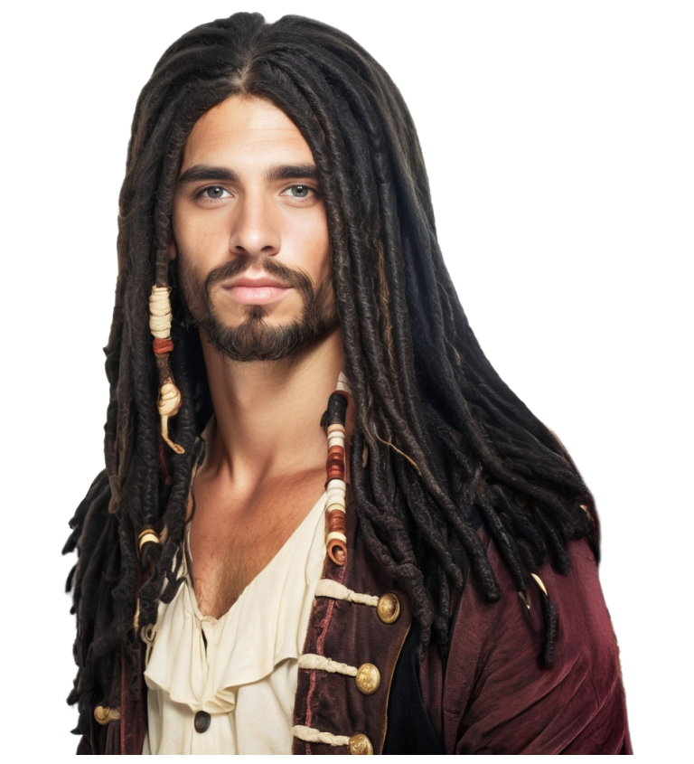 Paruka pirát s dredy