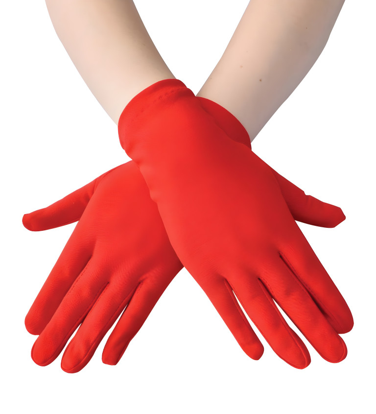 Krátké rukavice červené