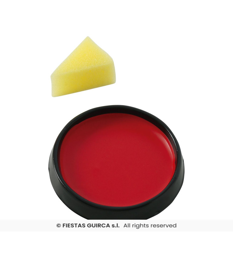 Make-up s houbičkou červený