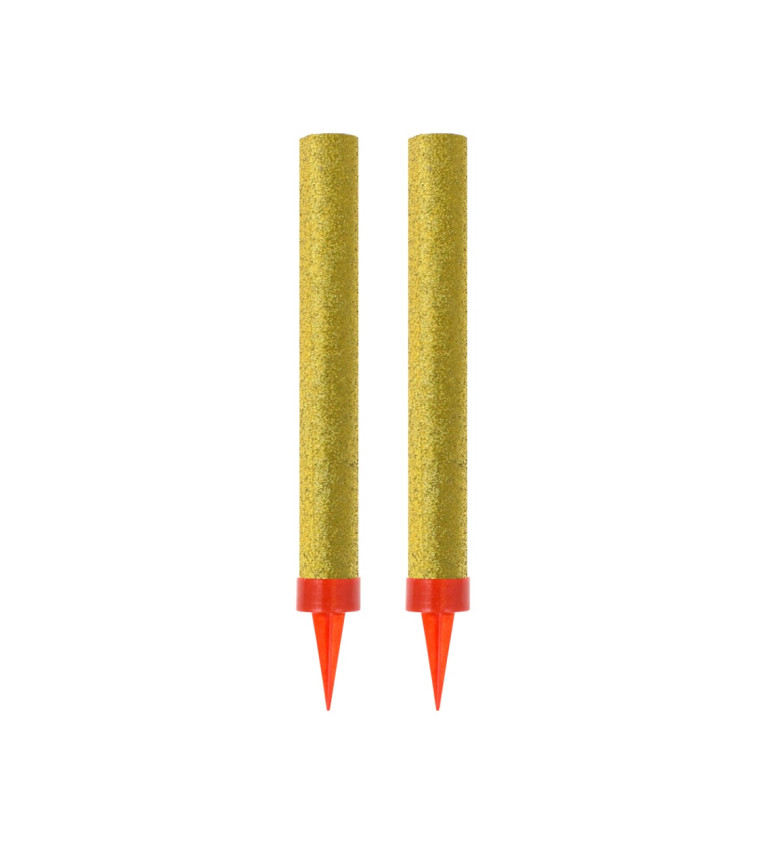 Dortové fontány zlaté 12 cm - 2 ks