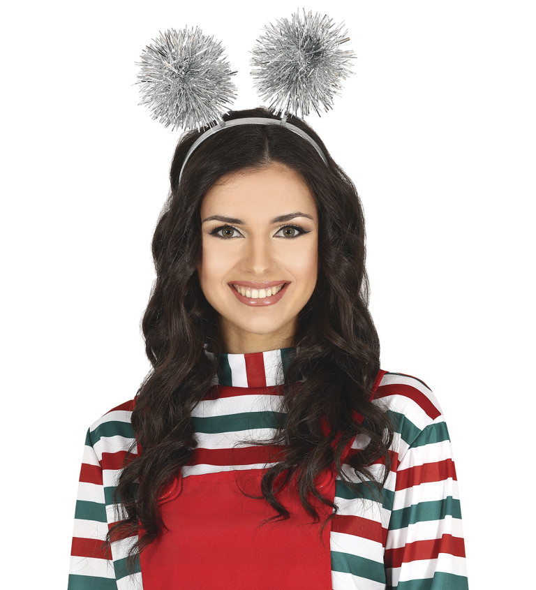 Čelenka s třásněmi stříbrná