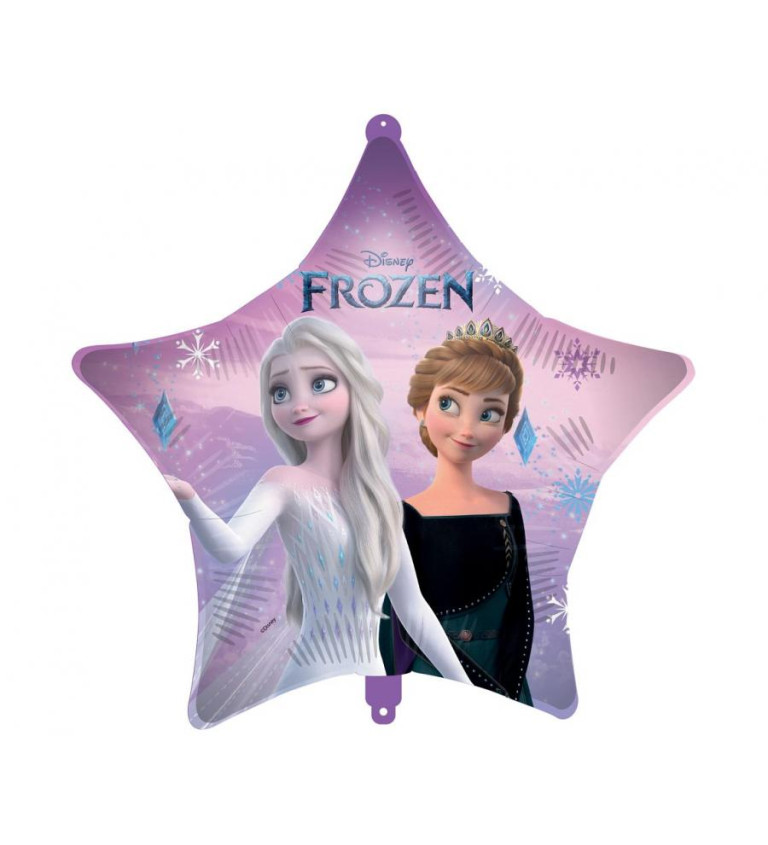 Fóliový balónek hvězda - Frozen 2