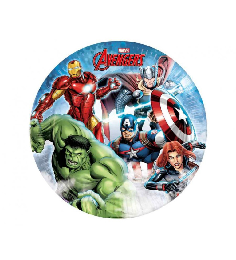 Papírové talíře - Avengers 8 ks