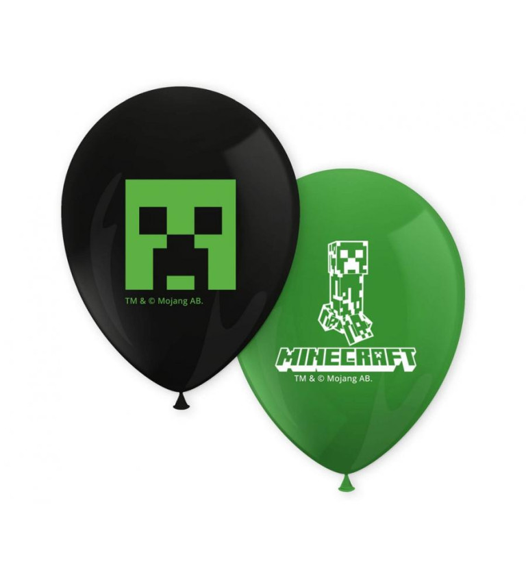 Latexové balónky - Minecraft 8 ks