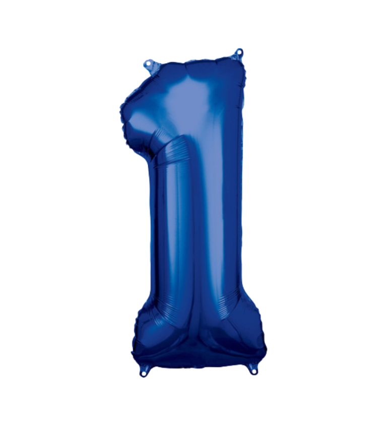Fóliový balónek - číslo 1 tmavě modré 89 cm